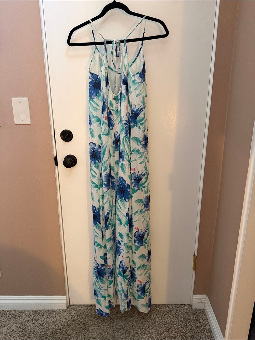 Roxy Blue and Teal Floral Maxi Dress - Picture 2 of 8